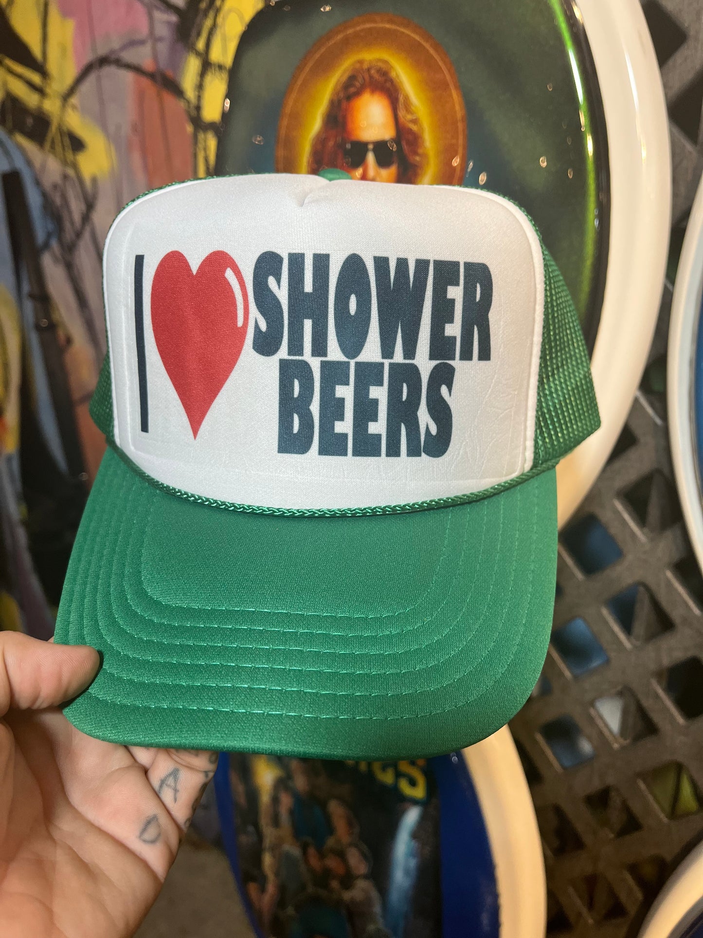 I LOVE SHOWER BEERS Trucker Hat