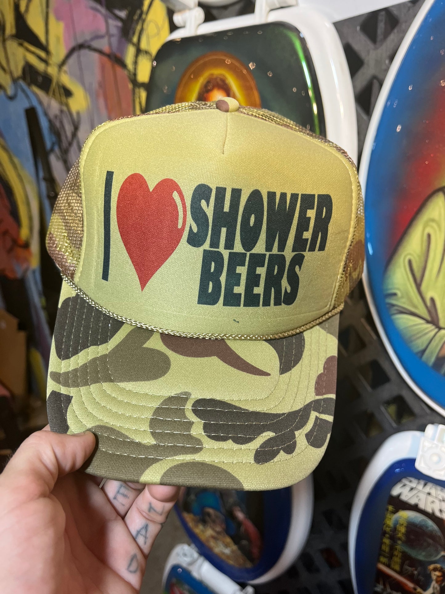 I LOVE SHOWER BEERS Trucker Hat