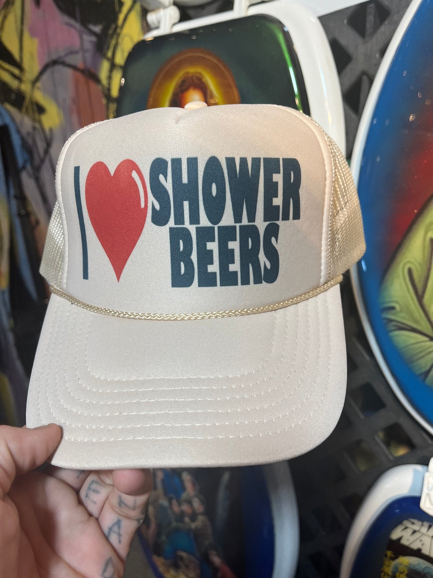 I LOVE SHOWER BEERS Trucker Hat