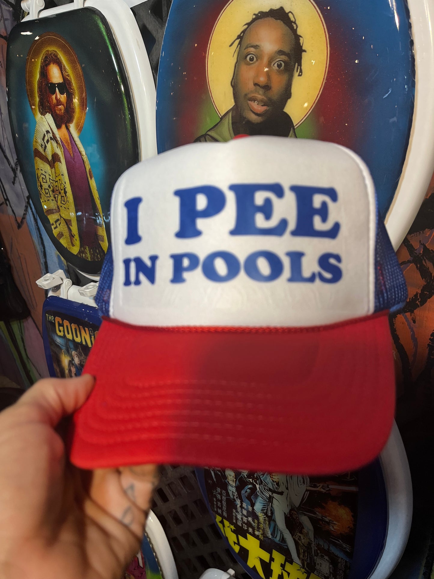 I PEE IN POOLS Trucker Hat