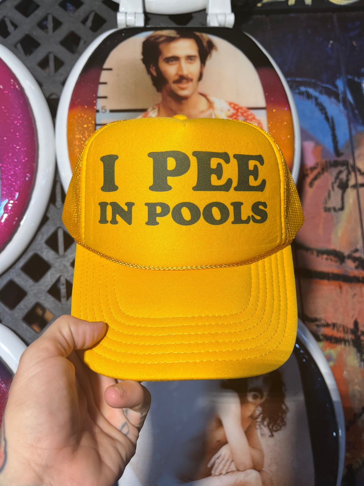 I PEE IN POOLS Trucker Hat