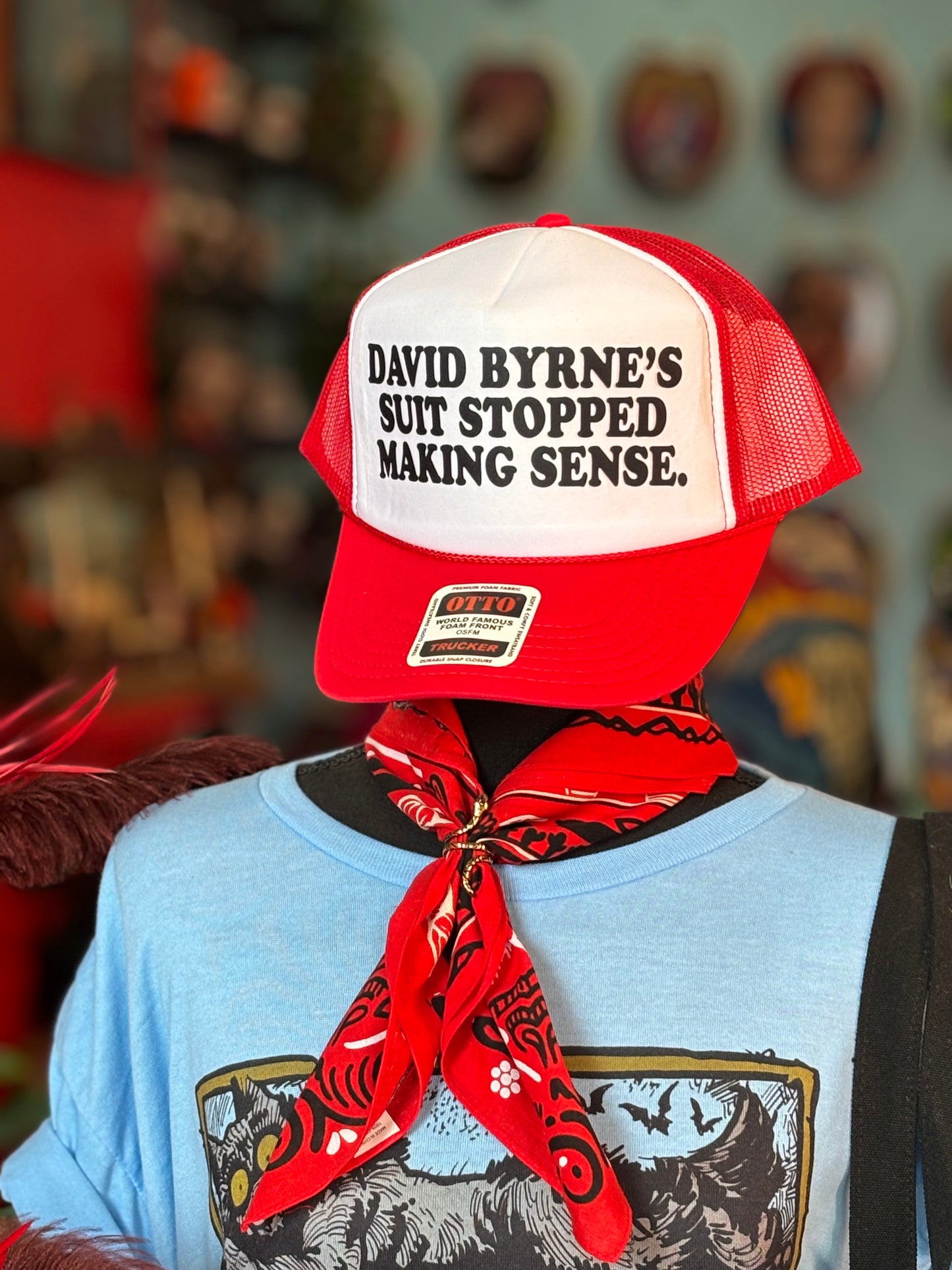 DAVID BYRNE'S SUIT STOPPED MAKING SENSE Trucker Hat