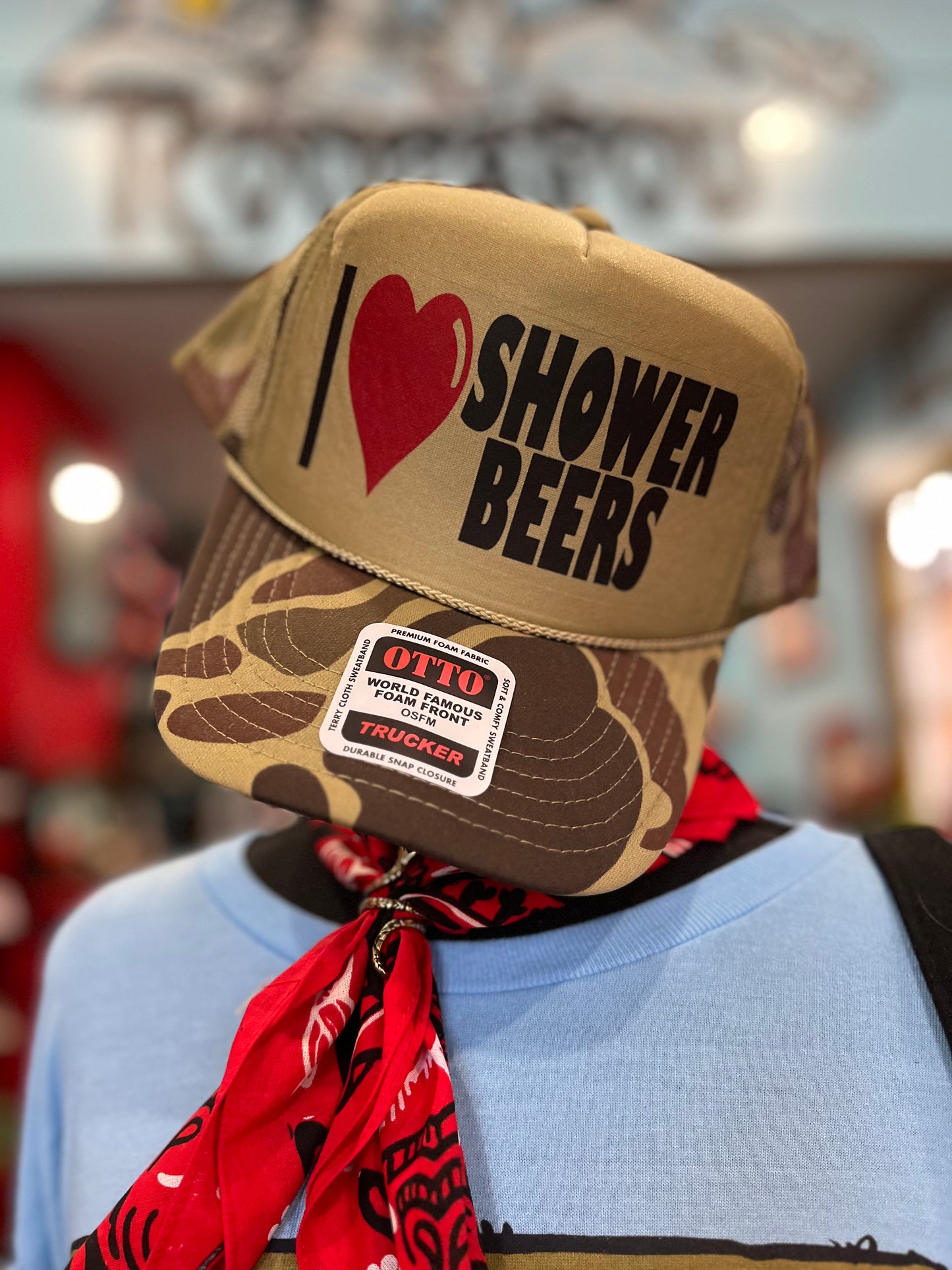 I Heart Shower Beers Trucker Hat