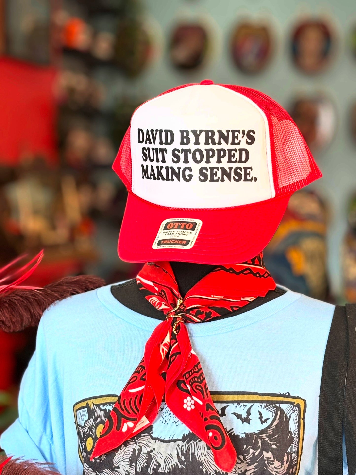 DAVID BYRNE'S SUIT STOPPED MAKING SENSE Trucker Hat