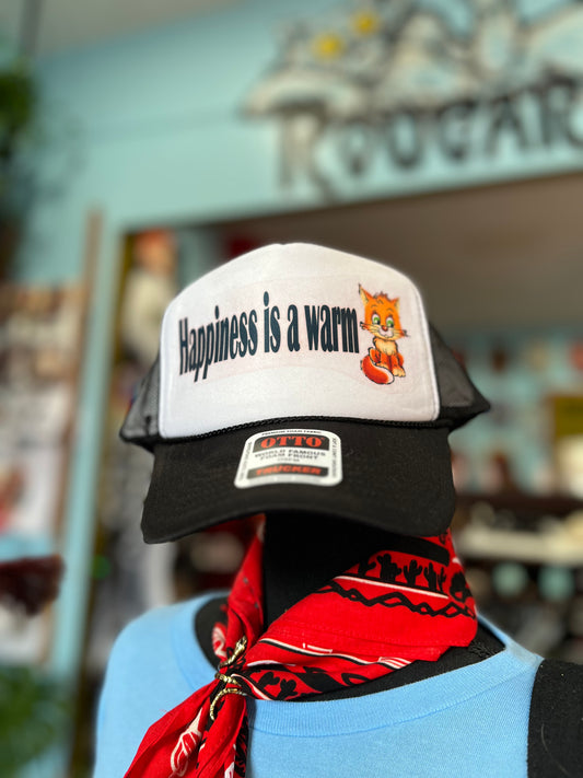 Happiness Is A Warm Kitten Trucker Hat