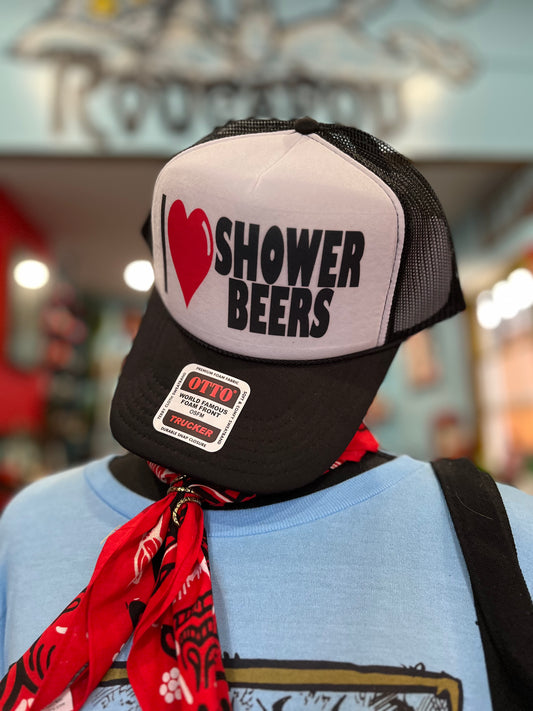 I Heart Shower Beers Trucker Hat