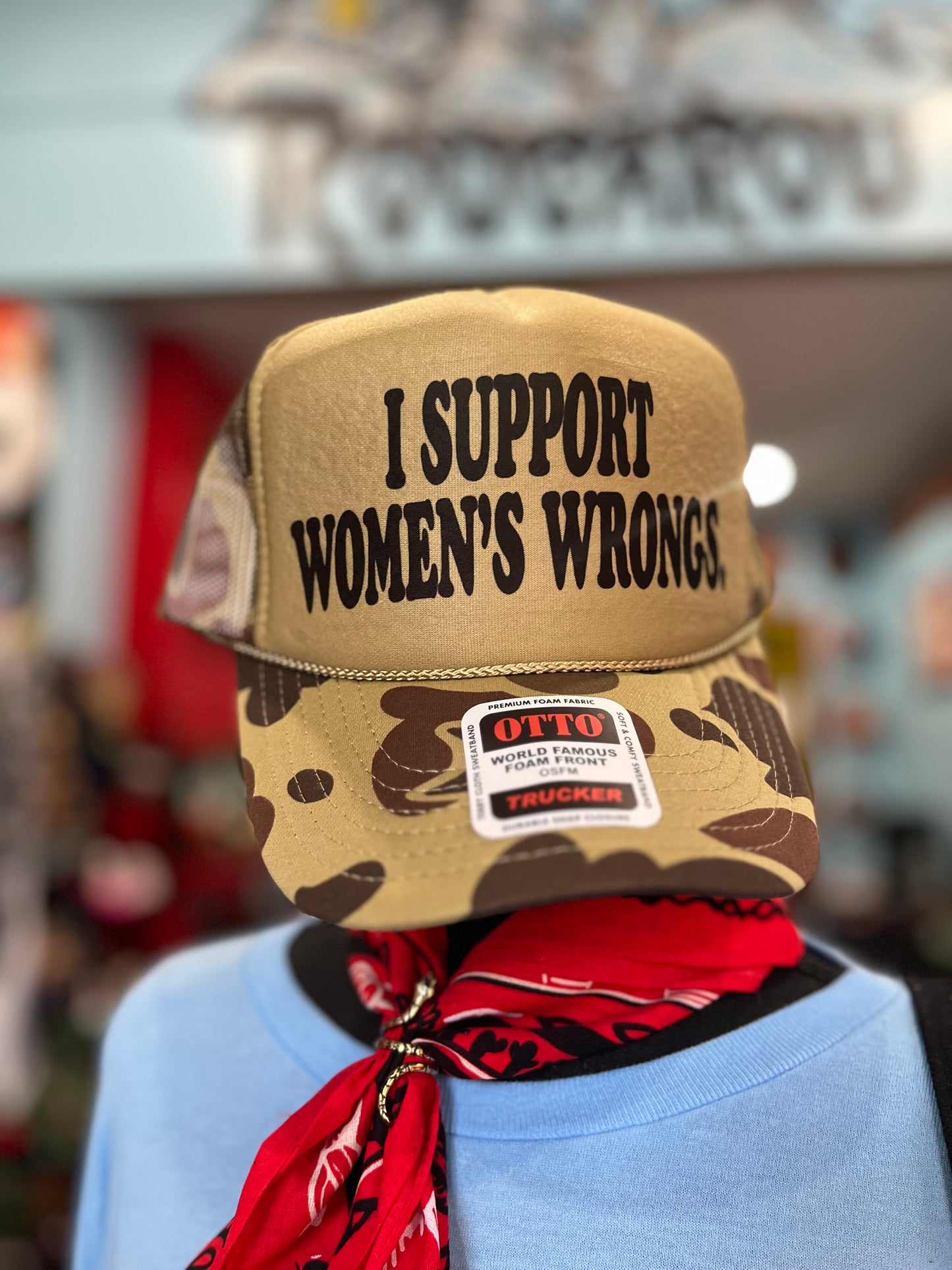 I SUPPORT WOMEN'S WRONGS Trucker Hat