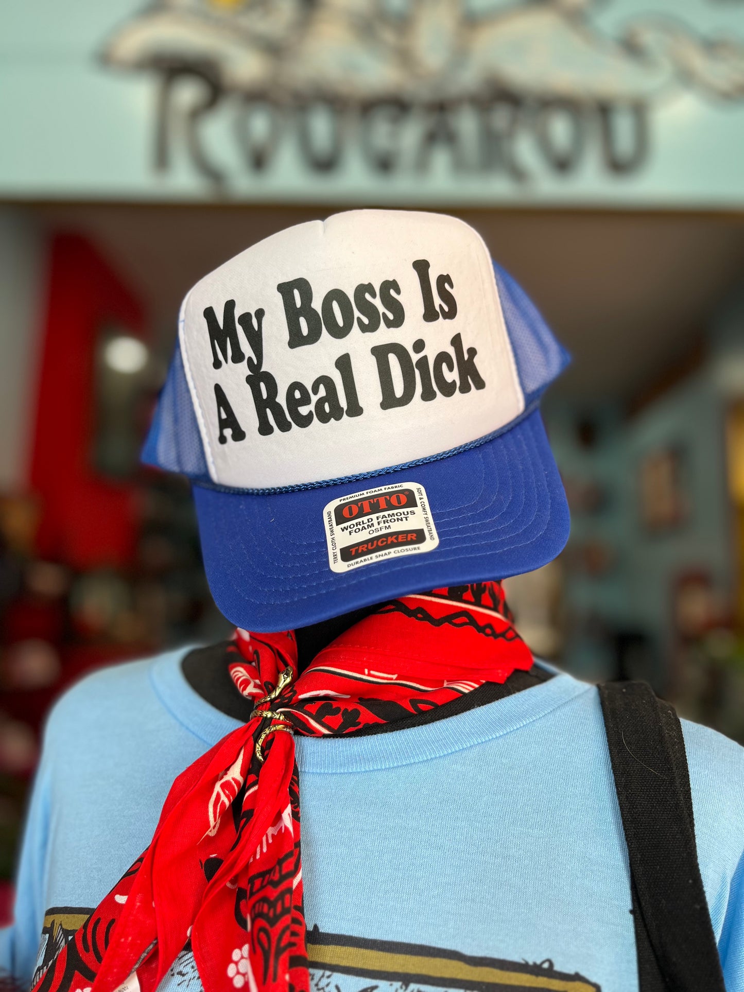 My Boss Is A Real Dick Trucker Hat